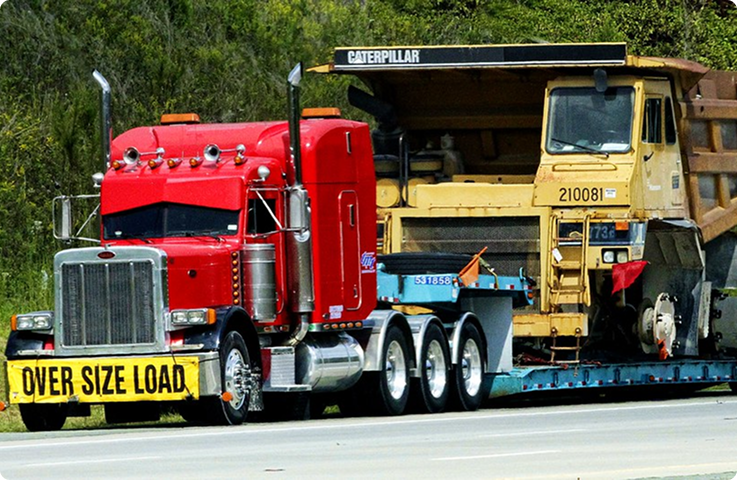 Heavy haul equipment transport for construction machinery