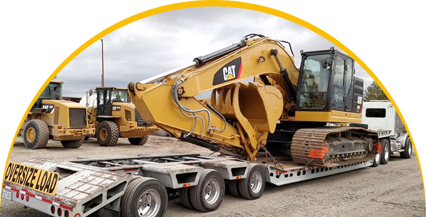 Construction equipment transport with job site scheduling and secure delivery