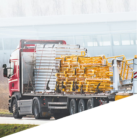 Roofing and cladding material transport for construction projects