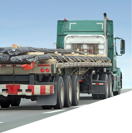 Structural steel delivery for commercial construction projects