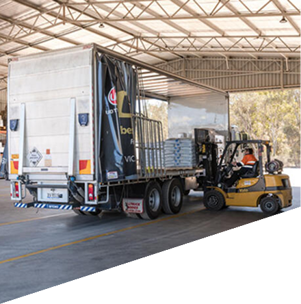 Urban box truck delivery for locations with limited truck access