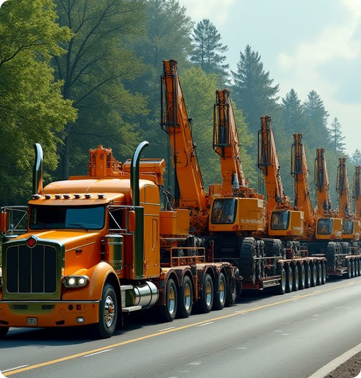 Heavy haul transport for oversized industrial and commercial freight