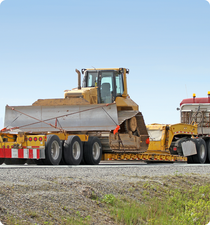 Oversized freight transportation for industrial cargo and equipment