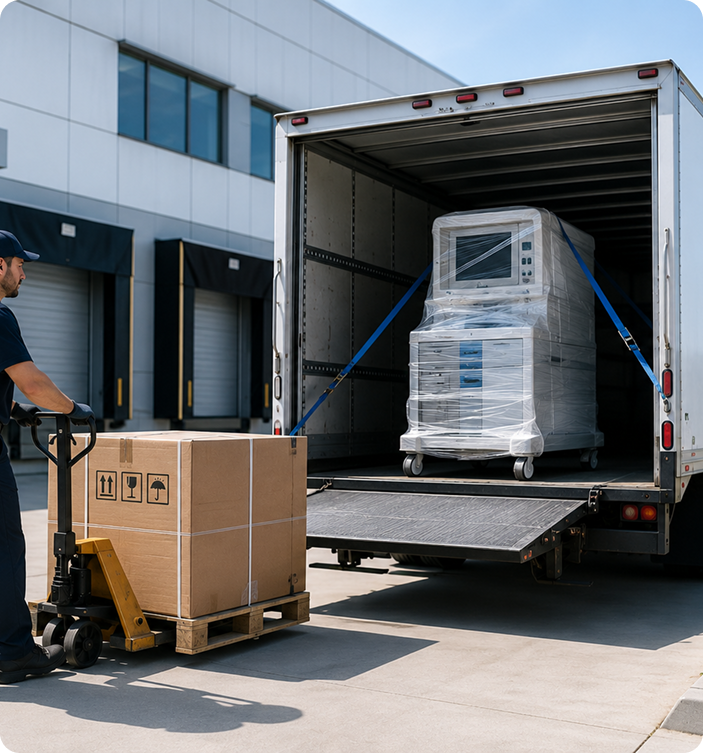 Specialized medical freight transportation for sensitive equipment