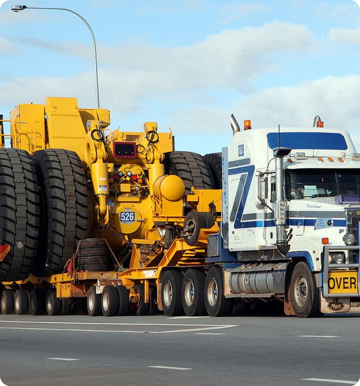 Heavy haul transport for structural steel beams and bridge components