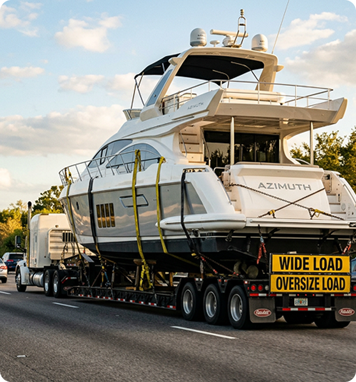 Boat Transportation Services for pontoons, deck boats, and personal watercraft