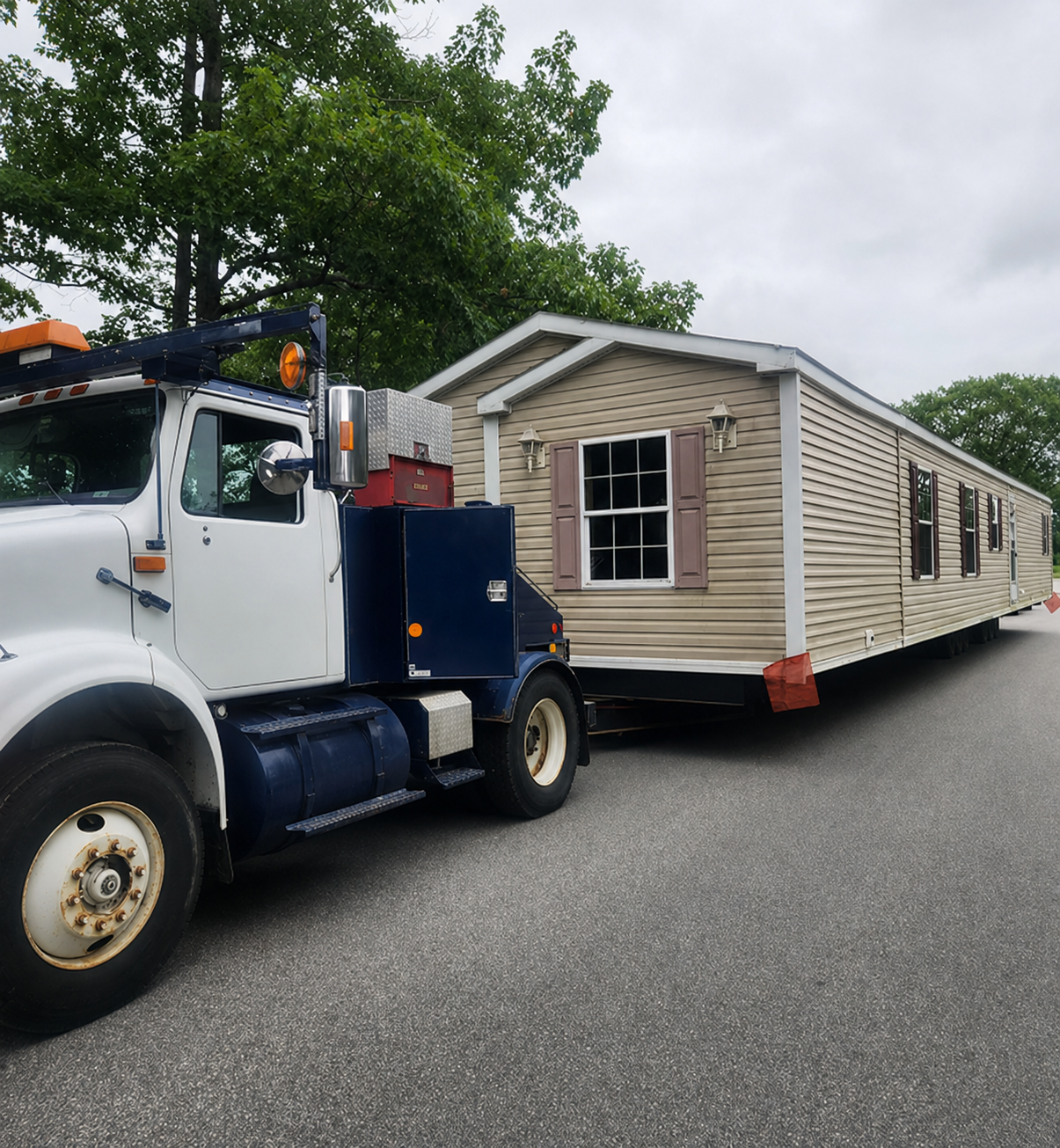 Tiny home transport for builders delivering custom residential units