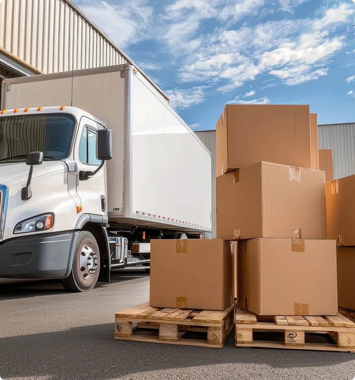 Air ride box truck transportation for delicate commercial freight
