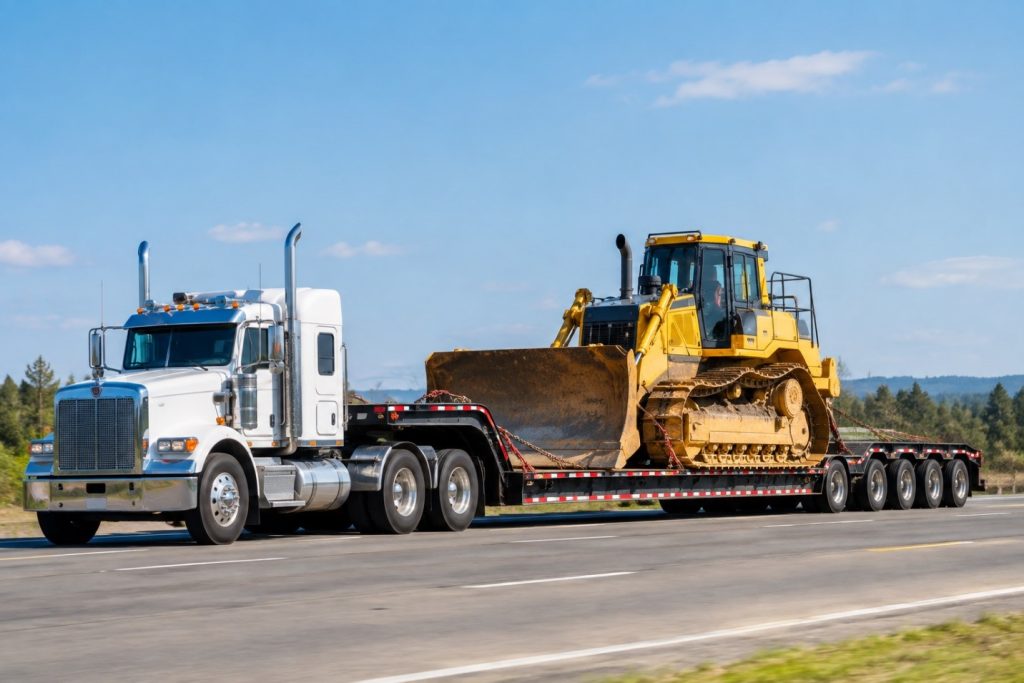how to transport a bulldozer