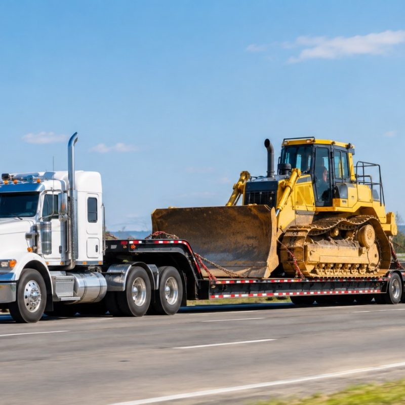 how to transport a bulldozer